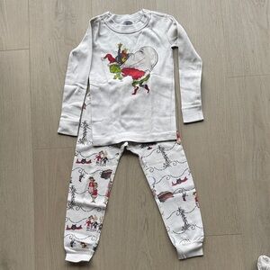 Hanna Andersson White Grinch Pajama Set